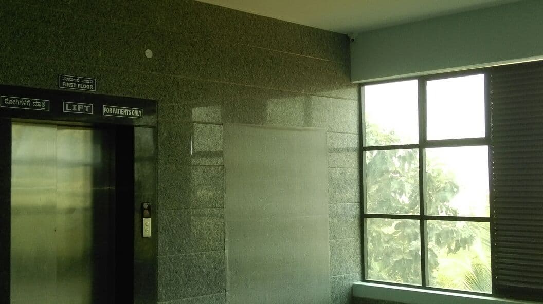 Hospital stretcher and passenger elevator at NJ Hospital